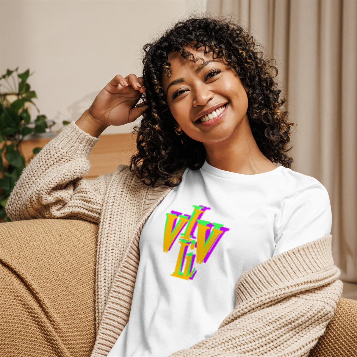 T-shirt Décontracté pour Femme VIV LI " Bèt a fé "