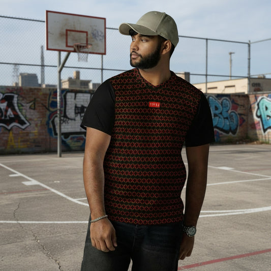 Maillot de Sport all over unisexe ALLOVER "RedBlockRVN"