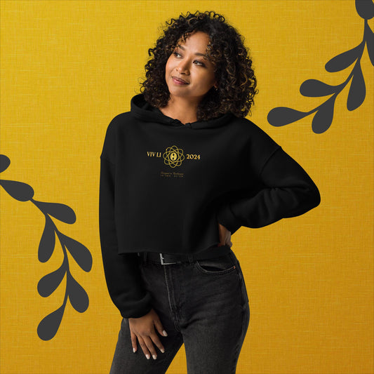 Sweat à Capuche Crop-Top VIV LI "GRÈN KAFÉ"