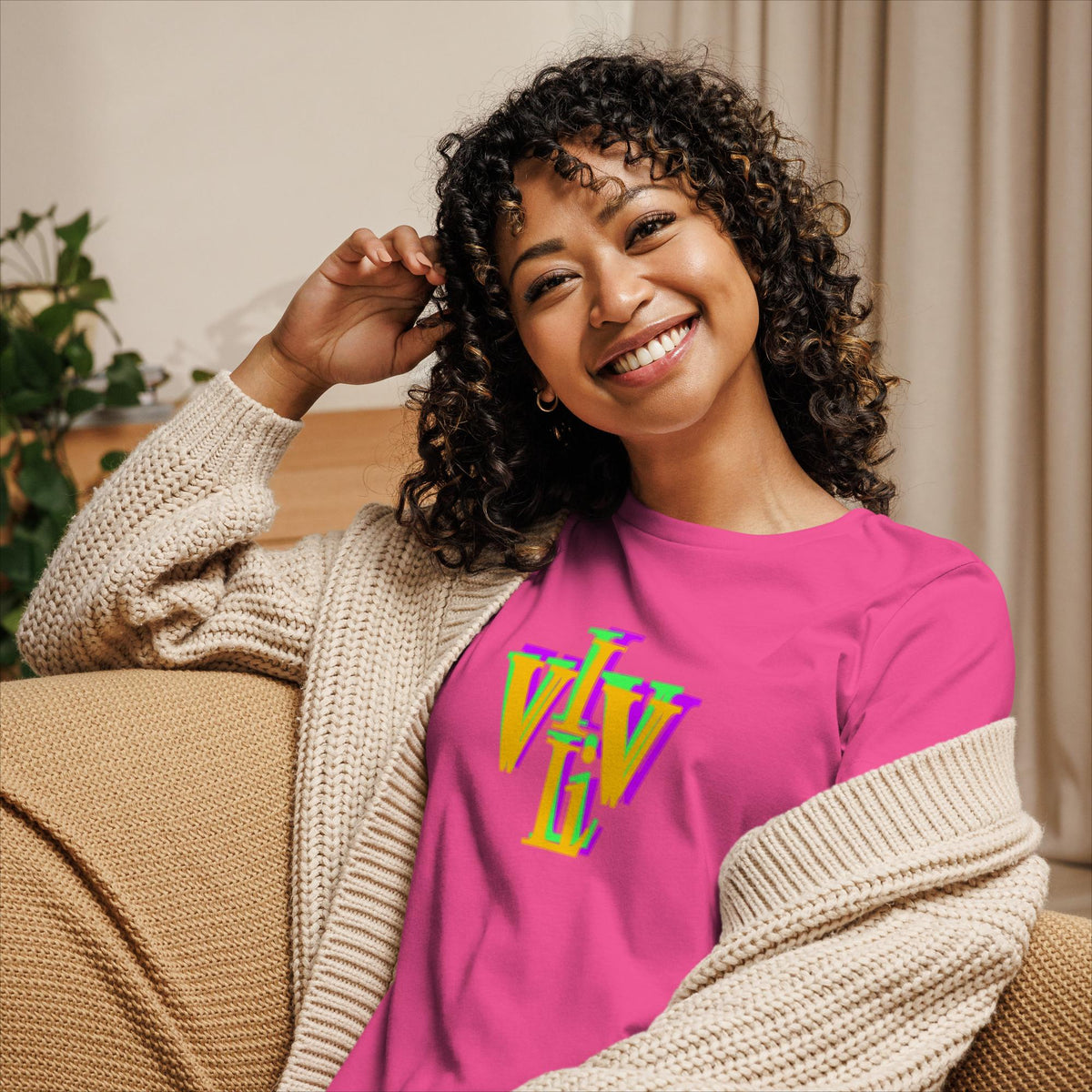 T-shirt Décontracté pour Femme VIV LI " Bèt a fé "