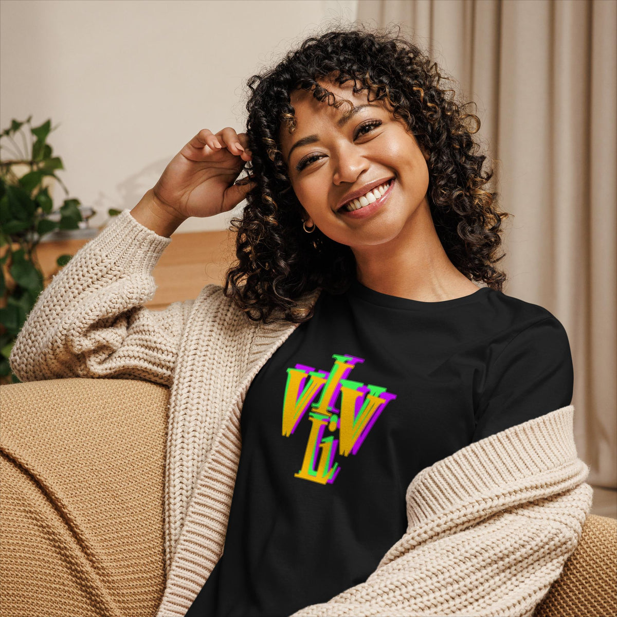 T-shirt Décontracté pour Femme VIV LI " Bèt a fé "