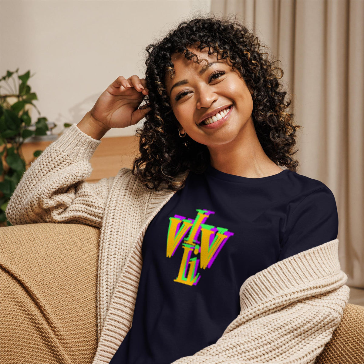 T-shirt Décontracté pour Femme VIV LI " Bèt a fé "
